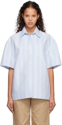 System Blue Striped Shirt