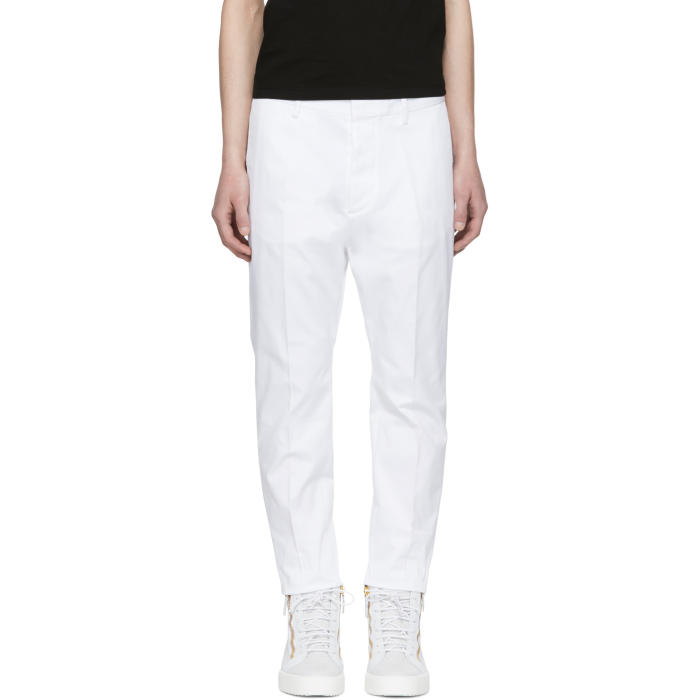 Photo: Dsquared2 White Hockney Trousers 