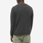 Organic Basics Men's Recycled Wool Crew Knit in Charcoal Melange