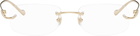 Cartier Gold Rectangular Glasses