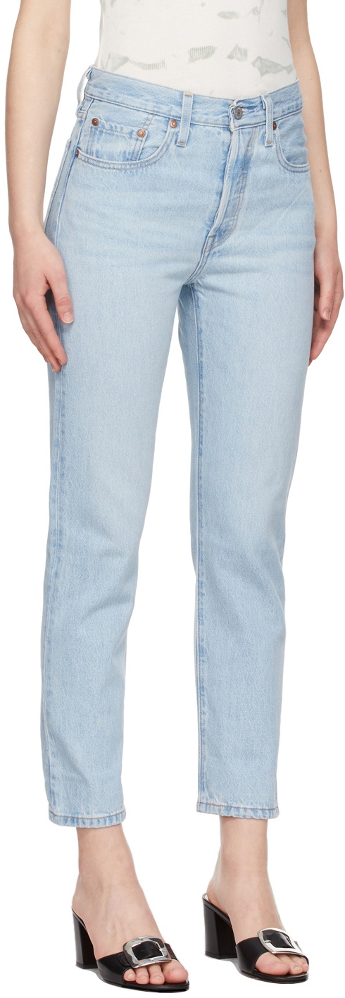 Levi's Blue 501 Original Cropped Jeans Levi's Red