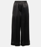 Loewe - High-rise satin culottes