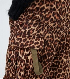 Sacai - Leopard Shrivel cargo wool pants