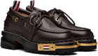 Thom Browne Brown Vitello Calf Hiking Leather Sole Boat Shoes