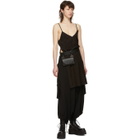 Yang Li Black Satin Long Tank Top