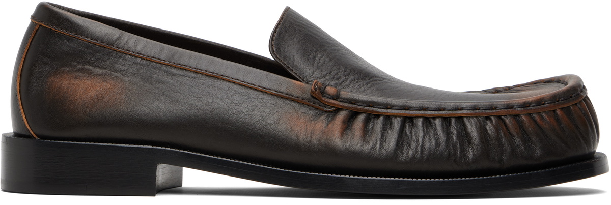Dries Van Noten Brown Leather Loafers