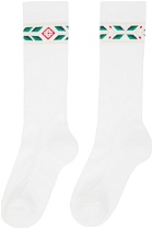 Casablanca White Laurel Sport Socks
