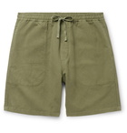 YMC - Cotton and Linen-Blend Drawstring Shorts - Green