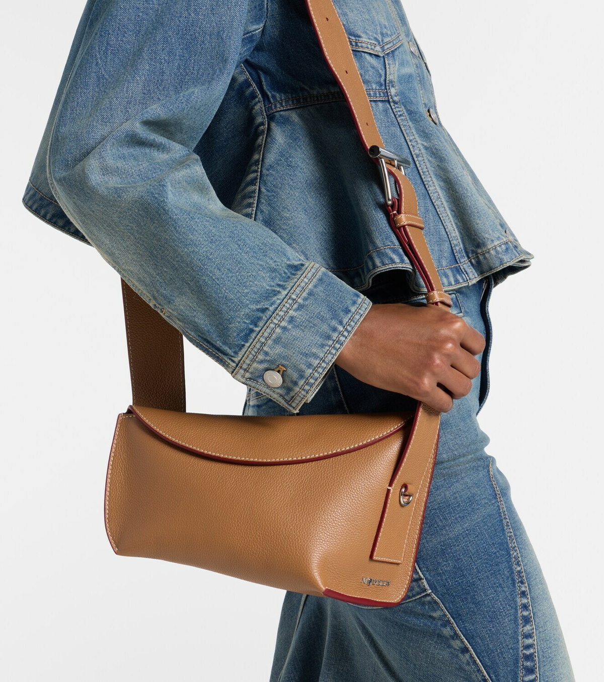 McQueen T-Bar leather shoulder bag