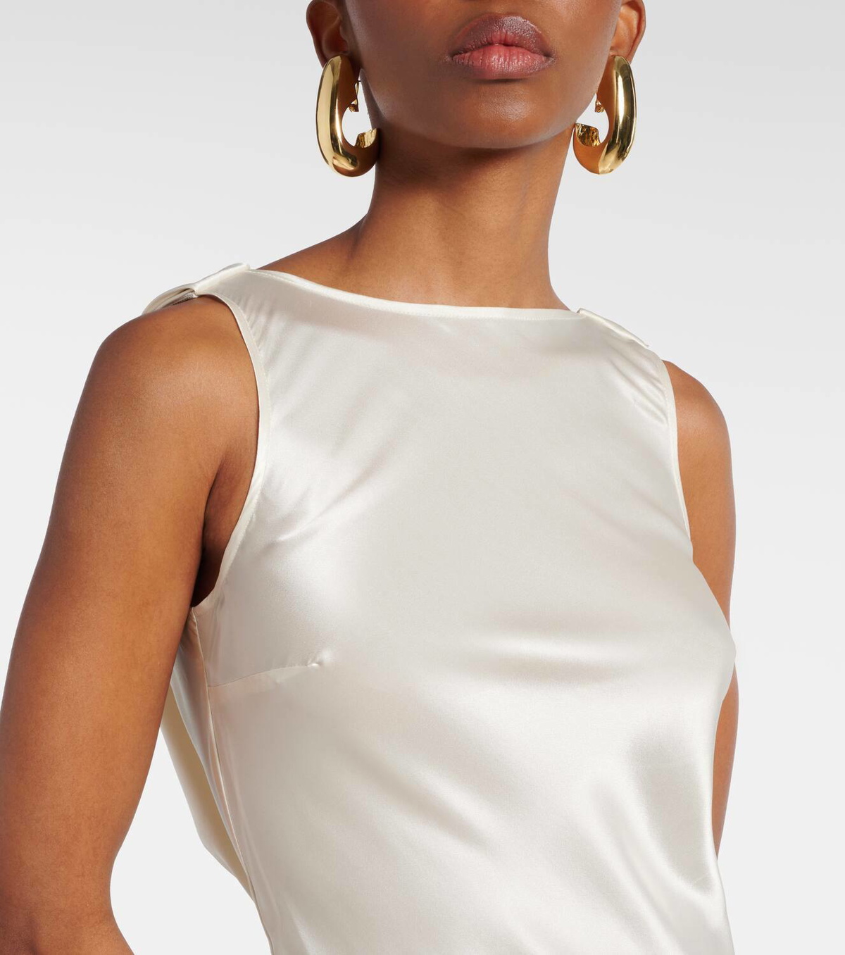 Nina Ricci Open-back satin maxi dress