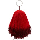 Calvin Klein 205W39NYC Red and Purple Pom Pom Keychain