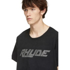 Rhude Black Rhinestone Logo T-Shirt