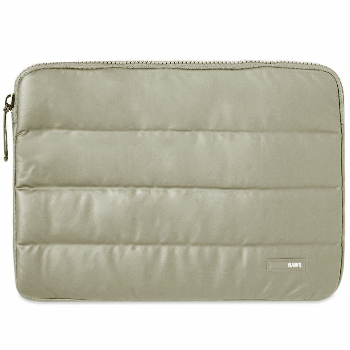 Photo: Rains Men's Laptop Cover Quilted 13” in Cement