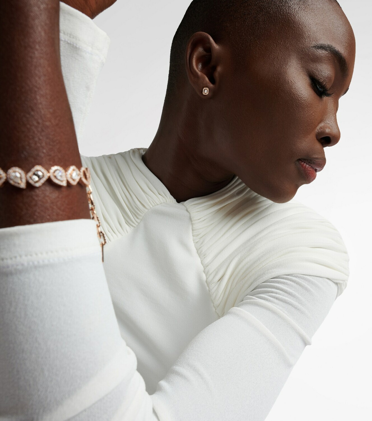 Messika My Twin 1+2 18kt rose gold earrings with diamonds