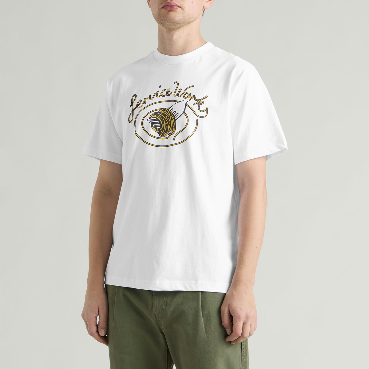 Service Works Men's Spaghetti T-Shirt in White