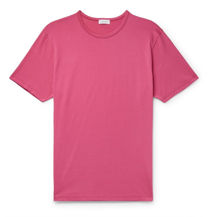 Photo: Sunspel - Pima Cotton-Jersey T-Shirt - Pink