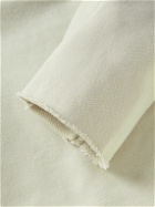 HAYDENSHAPES - Resin Oversized Distressed Logo-Embroidered Cotton-Jersey Sweatshirt - Neutrals