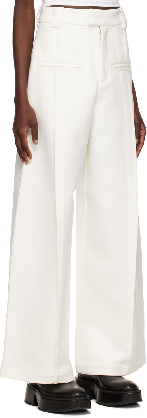 Fax Copy Express SSENSE Exclusive White Trousers