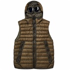 C.P. Company Men's D.D Shell Goggle Vest in Olive Night