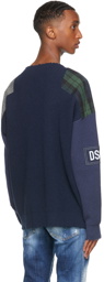 Dsquared2 Navy Camo Patch Sweater