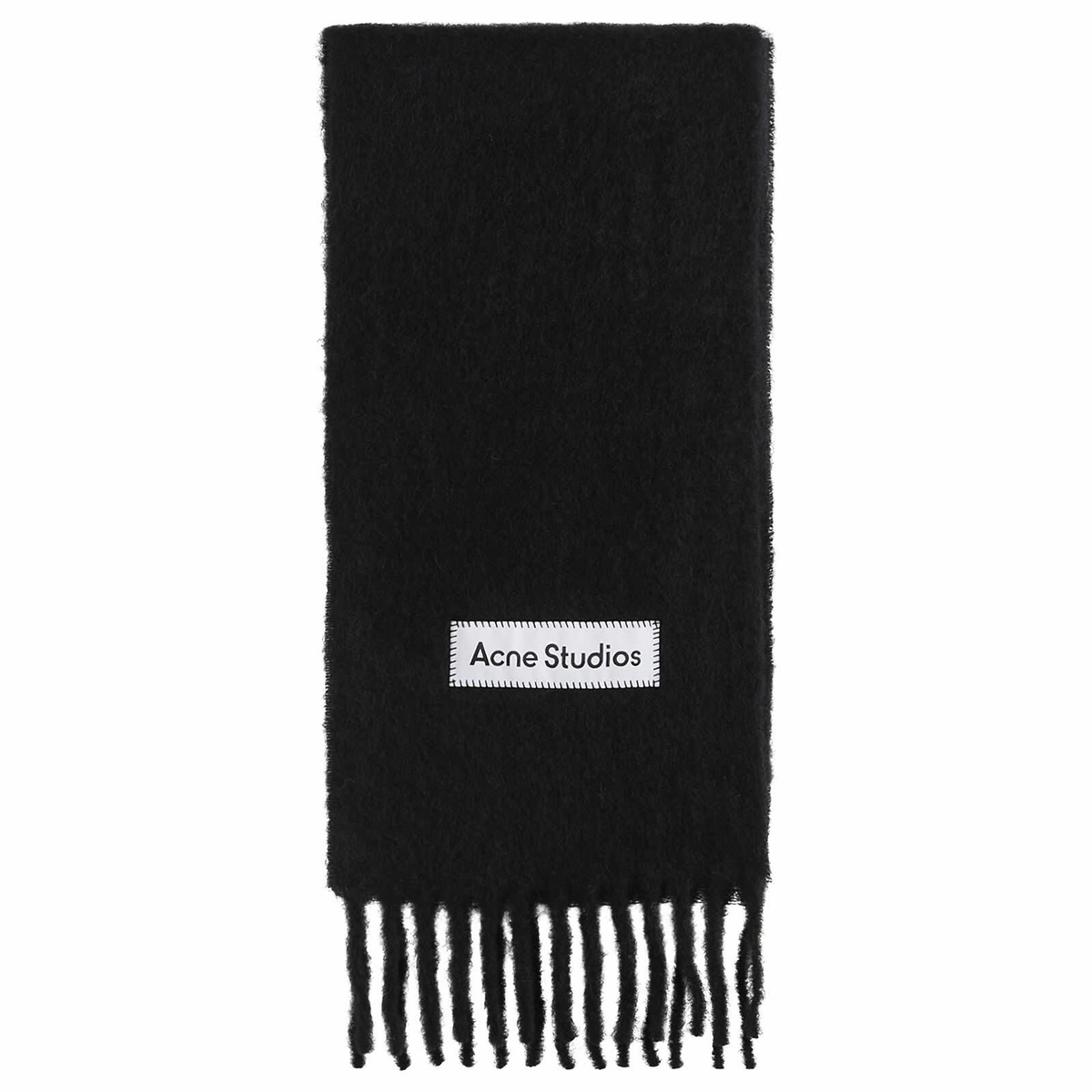 Acne Studios Vally Embroidered Scarf in Black 