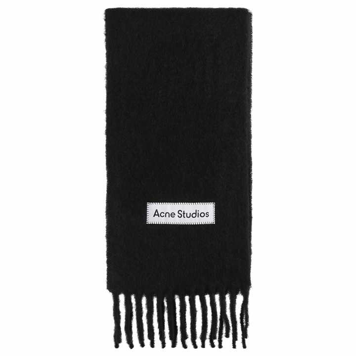 Photo: Acne Studios Vally Embroidered Scarf in Black 