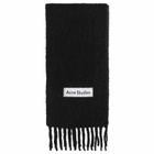 Acne Studios Vally Embroidered Scarf in Black 
