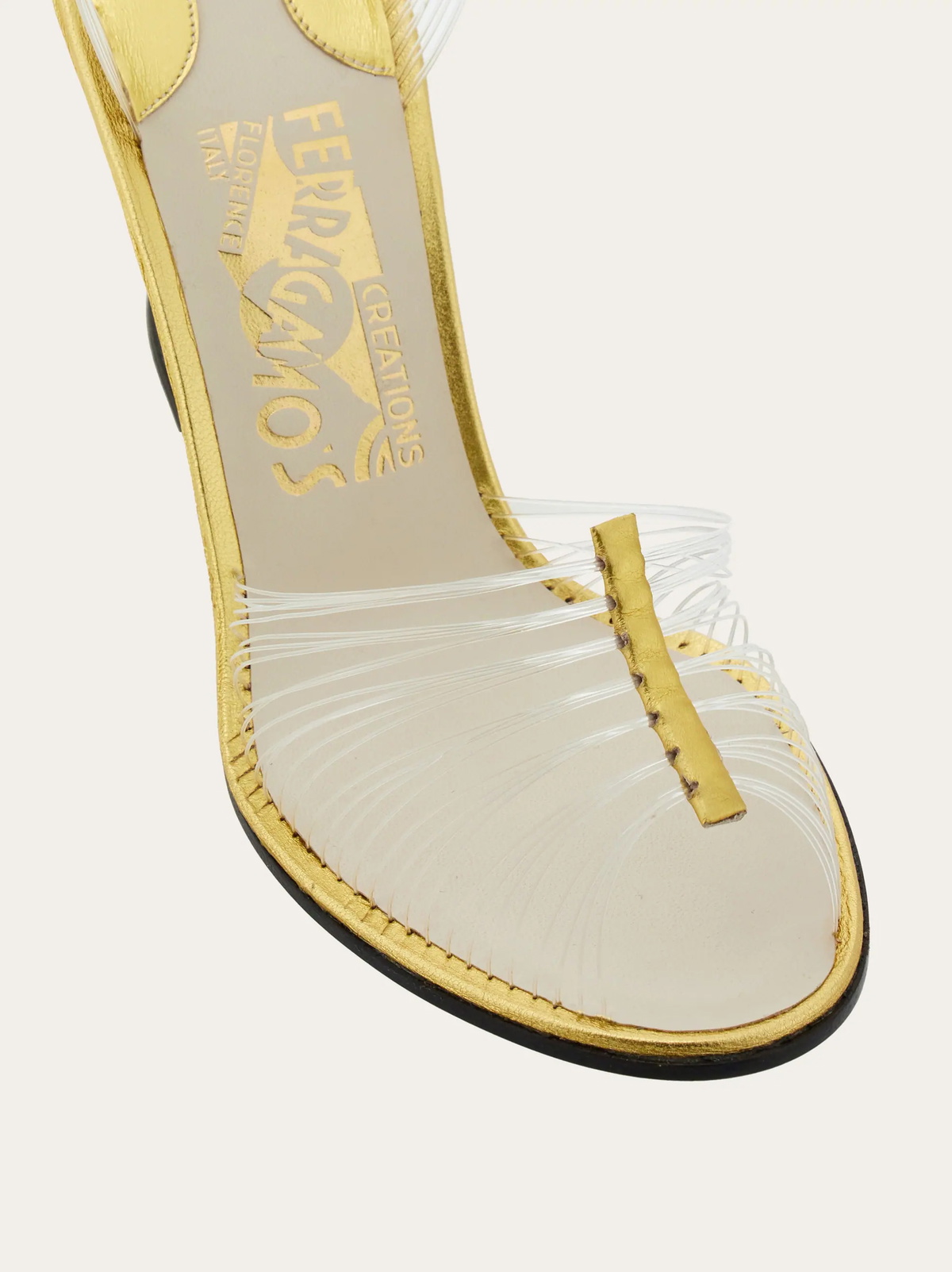 Ferragamo Womens Invisibile (1947) in Gold