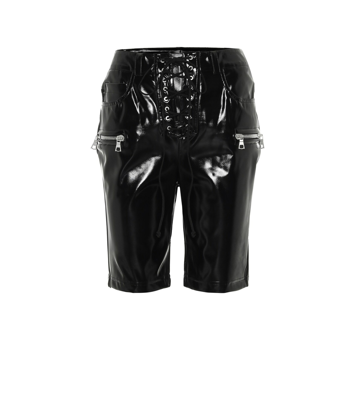 Patent biker store shorts