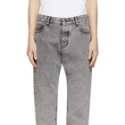 AMI Alexandre Mattiussi Grey Carrot-Fit Jeans