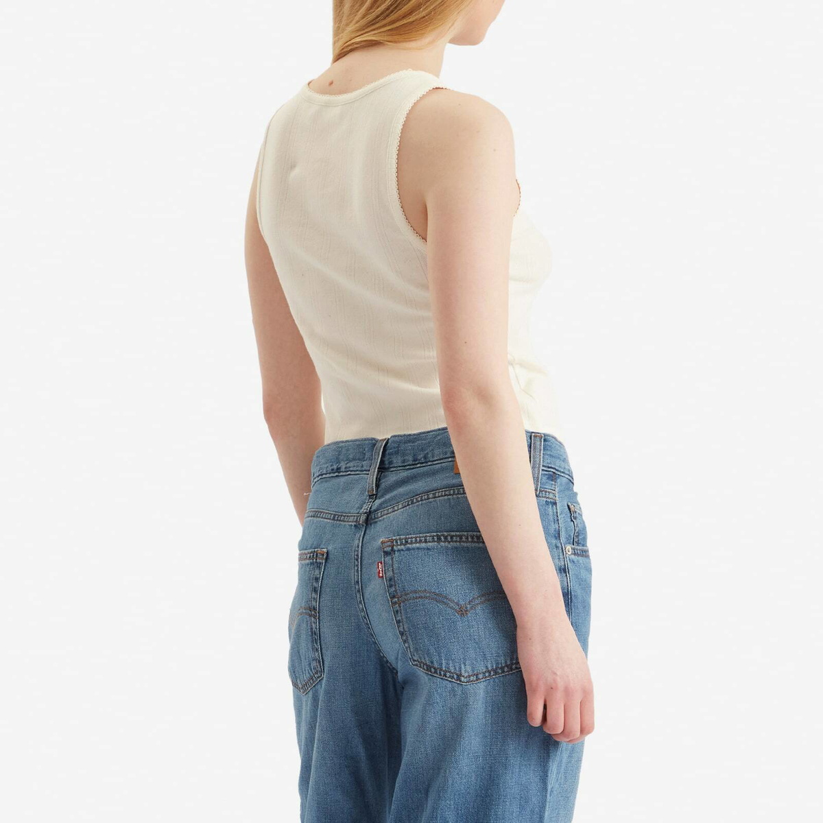 Levi's Women's Levis Pointelle Tank in Gardenia