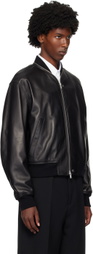 Jil Sander Black Zip Leather Jacket