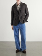 Oliver Spencer - Solms Wool-Blend Houndstooth Blazer - Brown
