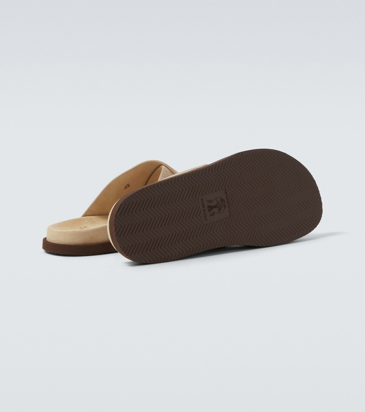 Brunello Cucinelli Suede slides