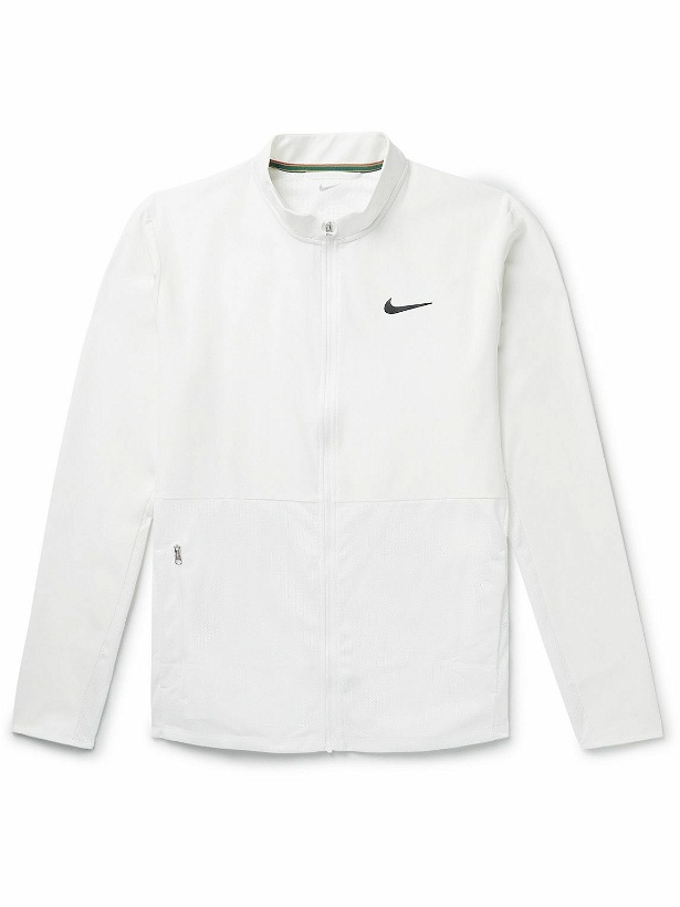 Photo: Nike Tennis - NikeCourt Advantage Mesh and Shell Tennis Jacket - White