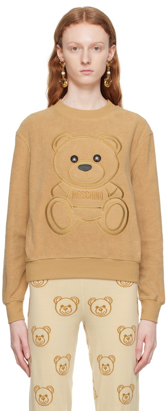 Photo: Moschino Beige Teddy Bear Sweatshirt