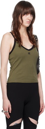 Courrèges Green V-Neck Tank Top