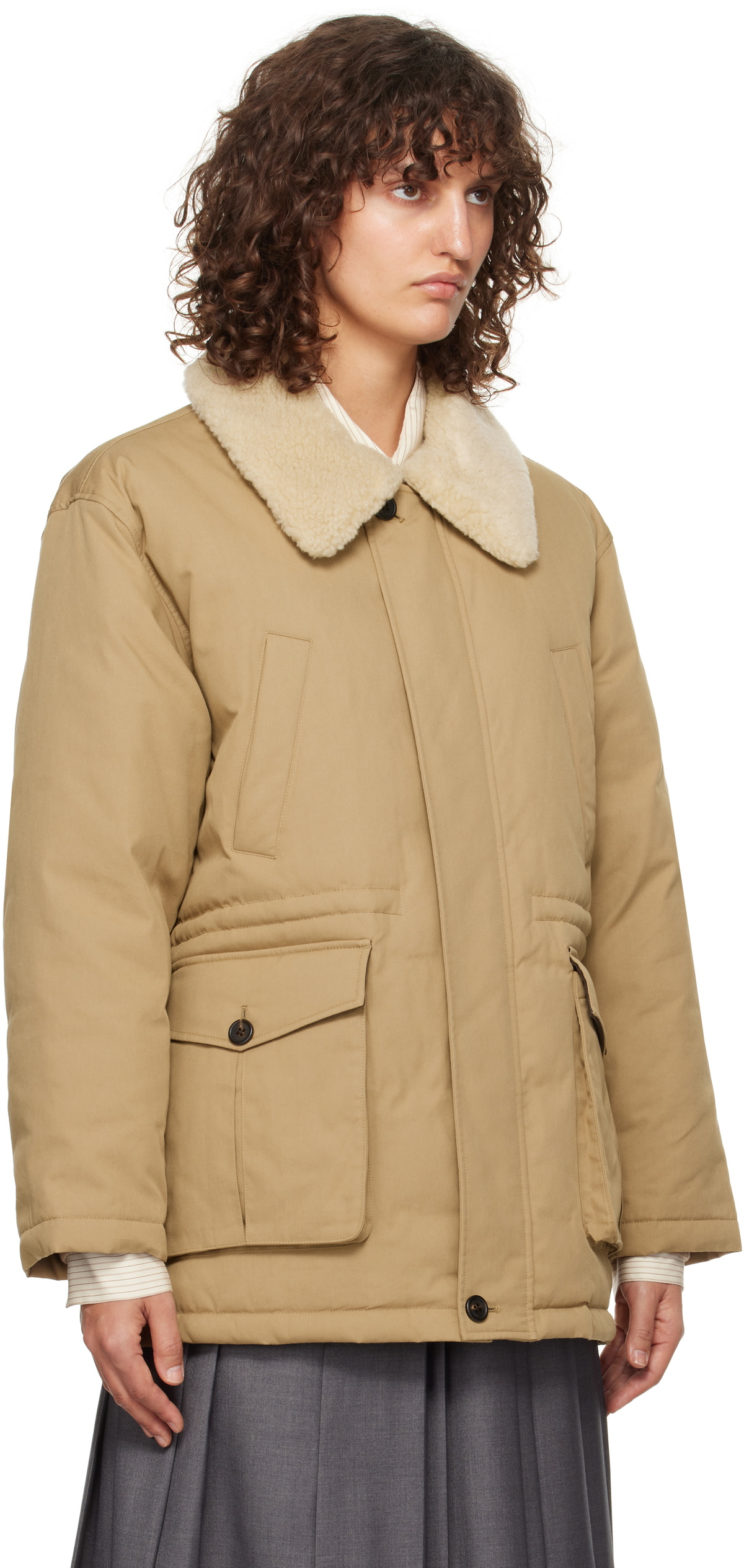 DS Cholet Raw Beige Full Zip Midlayer Jacket