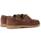 Brunello Cucinelli - Suede Boat Shoes - Brown