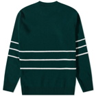 Valentino Men's Logo Crew Knit in College Green/Ivory