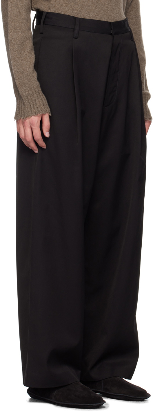 UMA WANG Black Bolsorano Polky Pants