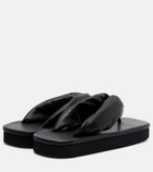 Rick Owens Leather platform thong sandals