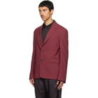 Dries Van Noten Burgundy Wool Blazer