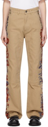 Martine Rose SSENSE XX Brown Graffiti Trousers