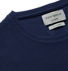 Oliver Spencer Loungewear - Miverton Slim-Fit Ribbed Recycled Cotton-Blend T-Shirt - Blue