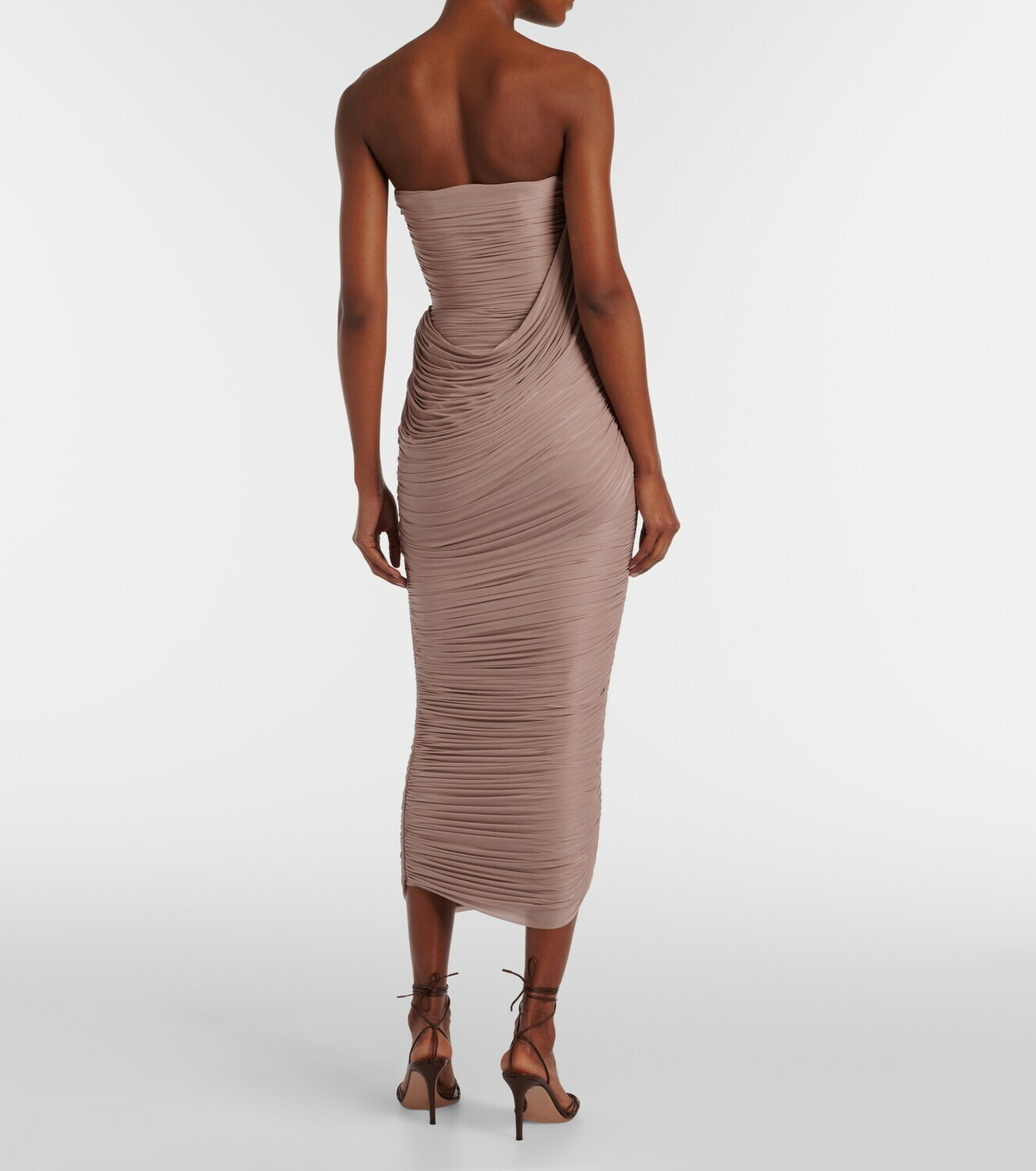 Alex Perry Draped jersey bustier dress