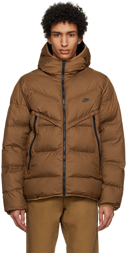 Photo: Nike Brown Quilted Puffer Jacket