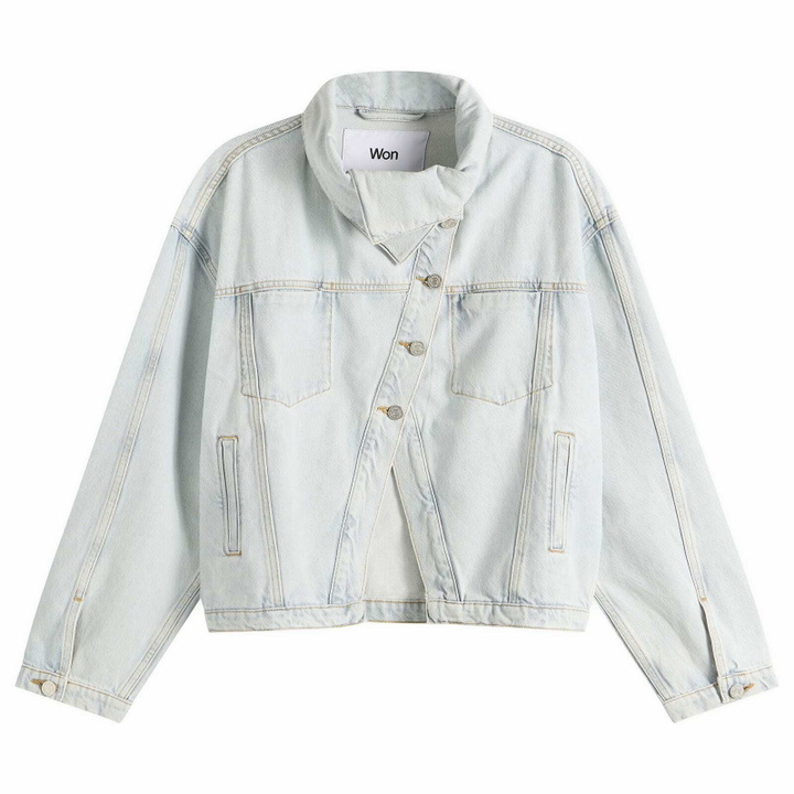 Photo: Won Hundred Women's Kaia Denim Jacket in Soft Blue