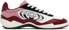 Casablanca Burgundy & White Squash Indoor Sneakers