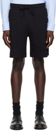 Hugo Black Cotton-Blend Shorts